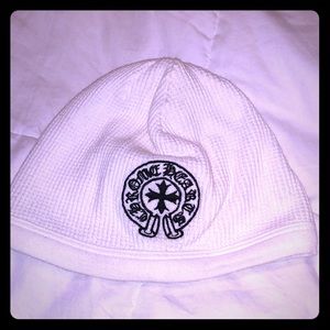 White Chrome Hearts Waffle Beanie